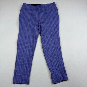 Betabrand Dress Pant Yoga Pants Purple Geometric Print XL Petite